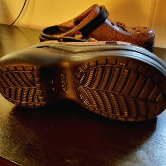 Pride Crocs Glitter Bae Platform Clog Size 6 Women - Picture 4 of 5